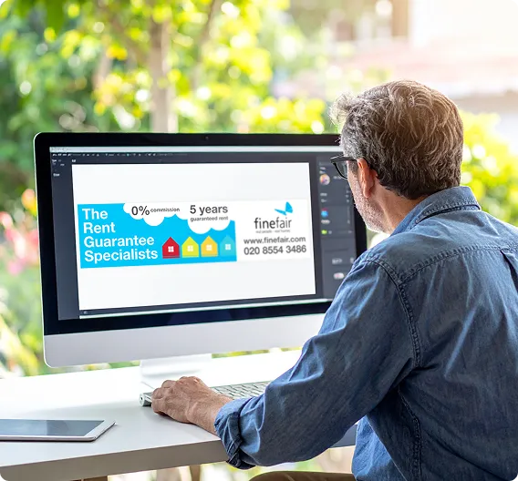 Website homepage image featuring our billboards on a busy street
